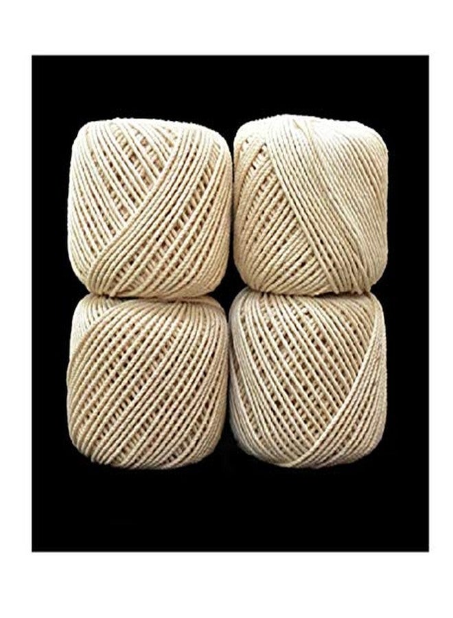 Vemlons Cotton Tread Cotton Cord/Rope for Craft Work, Plant 2ply 1mm dori (4 Spool) - Image 1